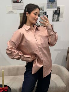 LA MILLA OVERSIZOWA KOSZULA MINIMALIST BRUDNY RÓŻ