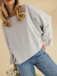 BY O LA LA! BLUZKA NIETOPERZ EMILY SZARA