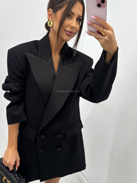 EMO SUKIENKA/MARYNARKA GARNITUROWA CZARNA