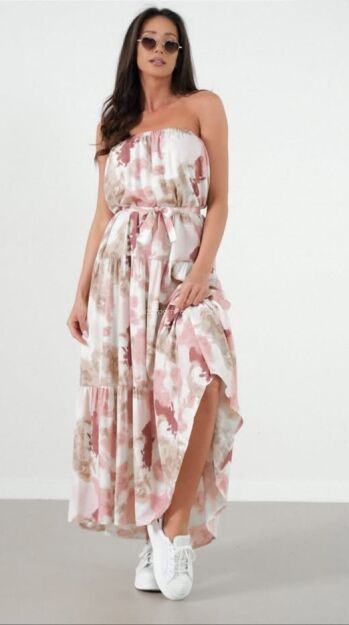 BY O LA LA! SUKIENKA MAXI BARBADOS RÓŻOWA