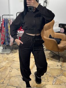 SEMPRE KOMPLET DRESOWY SPODNIE + BLUZA CZEKOLADA