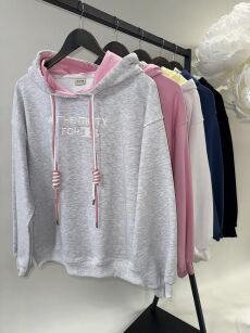 BY O LA LA!  OVERSIZOWA BLUZA AUTHENCITY CZARNA