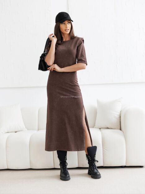 BY O LA LA! SUKIENKA BASIC Z PODUSZKAMI CZEKOLADA (CHOCOMUS)