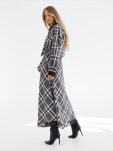 BY O LA LA! SPÓDNICA MAXI W KRATĘ AUTUMN SZARA - 3