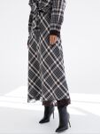BY O LA LA! SPÓDNICA MAXI W KRATĘ AUTUMN SZARA - 2