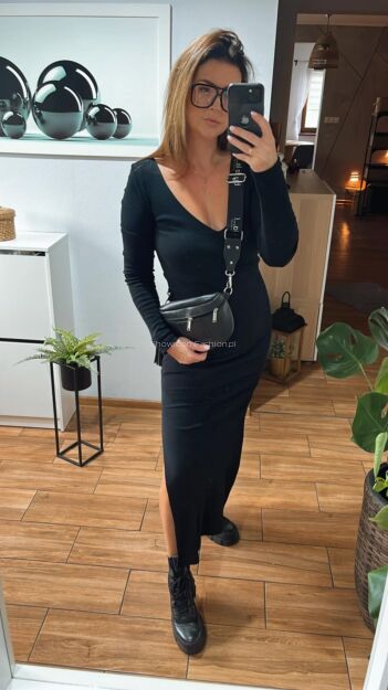 BY O LA LA! DRESOWA SUKIENKA MAXI CZARNA