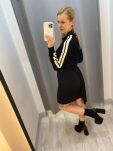 BY O LA LA! SPORTOWA SUKIENKA Z LAMPASEM CZARNA - 7