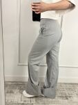 LA MILLA SPODNIE WIDE LEG Z ZAKŁADKĄ NA DOLE SZARE - 2