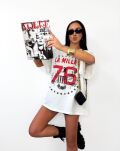 LA MILLA BLUZKA T-SHIRT OVERSIZE Z PODUSZKAMI ORZEŁ BIAŁY - 5