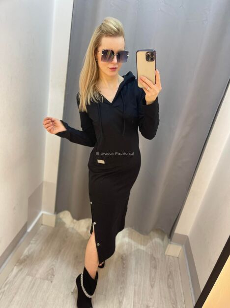 BY O LA LA! DRESOWA SUKIENKA KANGURKA CZARNA