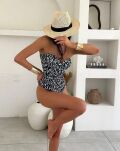 LA MILLA BODY/KOSTIUM PRINT LOGO CZARNE - 5