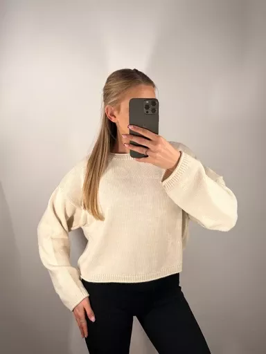 SEMPRE KRÓTKI SWETER LUMI BEŻ