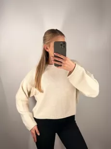 SEMPRE KRÓTKI SWETER LUMI BEŻ
