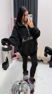 LA MILLA BLUZA POLAROWA ZE STÓJKĄ CZARNA