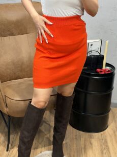 LADY DRAMA SPÓDNICA MINI Z LOGIEM CZERWONA