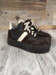 BY O LA LA...! SNEAKERSY SZNUROWANE GRUBA PODESZWA ESPRESSO/BEŻ - 2