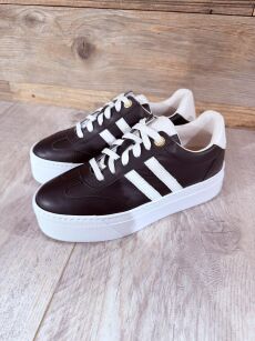 BY O LA LA...! SNEAKERSY Z PASKAMI CZERŃ/BIEL