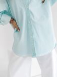 BY O LA LA...! JEANSOWA KOSZULA OVERSIZE GARMENTS BLUE MINT - 4