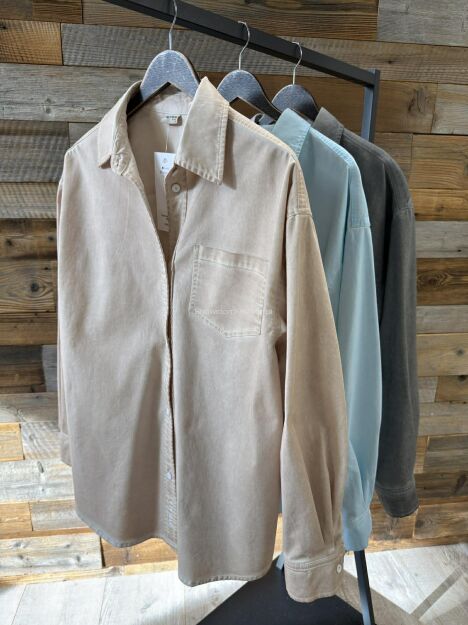 BY O LA LA...! JEANSOWA KOSZULA OVERSIZE GARMENTS BŁĘKIT