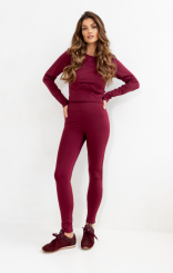 SEMPRE KOMPLET TOP + LEGGINSY KIRA BORDO