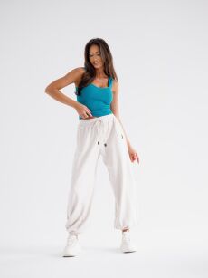 BY O LA LA! DRESOWE SPODNIE NEW FASHION JASNY BEŻ
