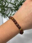 BY O LA LA ! BRANSOLETKA Z KAMIENI NATURALNYCH BRĄZ/ZŁOTE KÓŁECZKO - 3