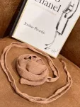 LADY DRAMA DZIANINOWY CHOKER RÓŻA KARMEL/CYNAMON - 2