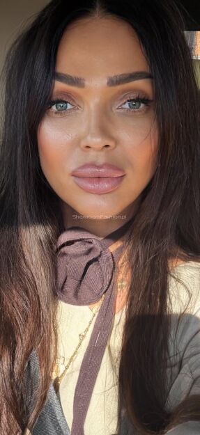 LADY DRAMA DZIANINOWY CHOKER RÓŻA KAKAO