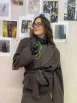 LA MILLA WISKOZOWA BLUZKA LONGSLEEVE Z RÓŻĄ ZIELONA - 3