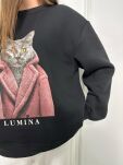 LUMINA BLUZA KOT CZARNA - 4