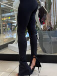 EMO LEGGINSY Z ROZCIĘCIAMI CZARNE - 2