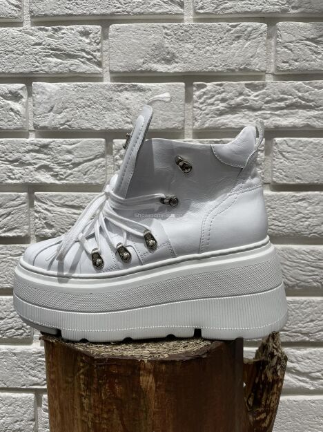 BY O LA LA! BUTY SNEAKERSY SZNUROWANE BIAŁE