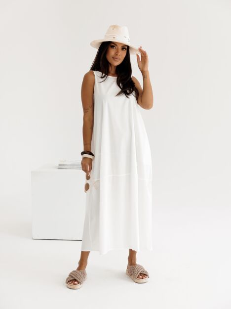 BY O LA LA! SUKIENKA TULIPAN NA RAMIĄCZKACH OFF WHITE