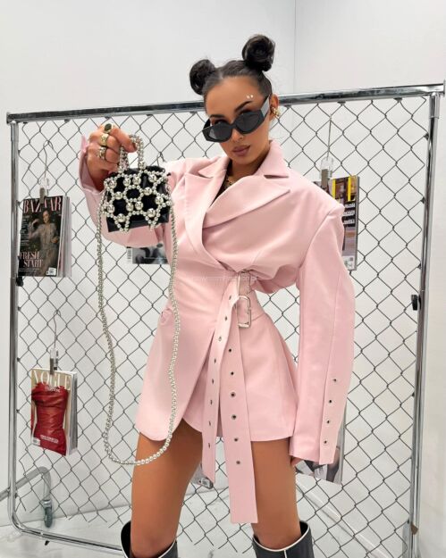 LA MILLA MARYNARKA Z KLAMRAMI ELISABETH PUDROWY RÓŻ