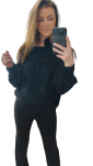 BY O LA LA...! SWETER GOLF ODSŁONIĘTE RAMIONA CZARNY - 6
