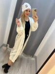 BY O LA LA...! SWETER KARDIGAN AŻUROWY ECRU - 4