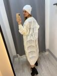 BY O LA LA...! SWETER KARDIGAN AŻUROWY ECRU - 6