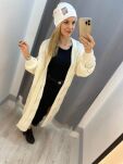 BY O LA LA...! SWETER KARDIGAN AŻUROWY ECRU - 2