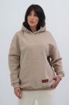 NATURAL SIDE BLUZA KANGURKA Z KAPTUREM BEŻ - 2