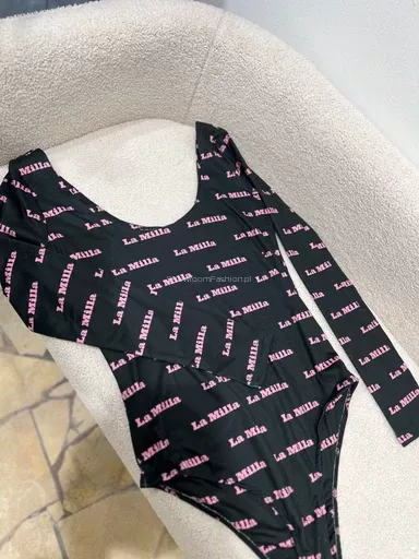 LA MILLA BODY Z LOGO CZERŃ/RÓŻ