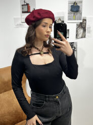 LA MILLA BODY Z REGULOWANYM DEKOLTEM CZERŃ