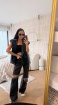 LA MILLA SPODNIE JEANSY WIDE LEG Z ROZCIĘCIAMI SZARE - 3
