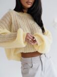BY O LA LA.. ! SWETER MGIEŁKA AGNES ŻÓŁTY (SUNSHINE) - 2
