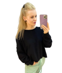 BY O LA LA! DRESOWA BLUZA Z ROZCIĘCIEM NA PLECACH CZARNA - 5