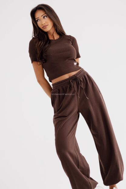 BY O LA LA! DRESOWE SPODNIE NEW FASHION CHOCOMUS (CZEKOLADA)