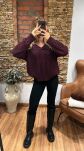 COCOMORE SWETER V-NECK WARKOCZ ŚLIWKA - 3