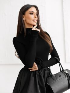 BY O LA LA! PRĄŻKOWANY GOLF ROSES CZARNY