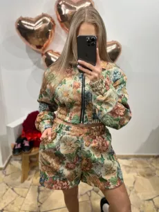 LA MILLA SPODENKI W KWIATY ROSALIA MULTICOLOR/NIEBIESKIE/ZIELONE