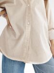 BY O LA LA...! JEANSOWA KOSZULA OVERSIZE GARMENTS BEŻ - 3