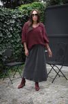 MINOUU SWETER POLO KID MOHER WINO (CIEMNY BORDO) - 2